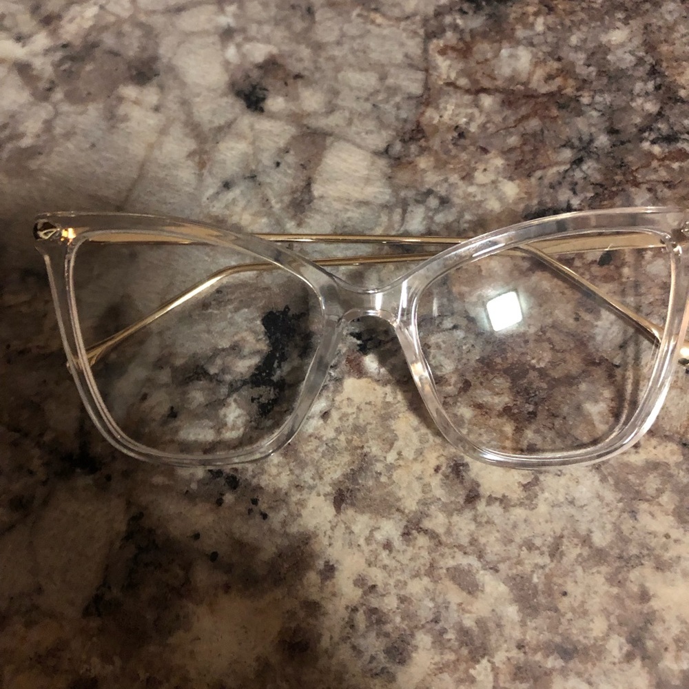 NWOT clear frame lenses